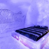 Eiszimmer im Arctic Snowhotel.